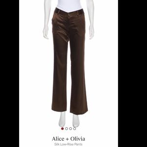Alice and Olivia Silk pants